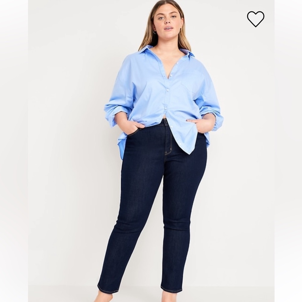 Old Navy High Rise Wow Straight Dark wash Women's Blue Jeans size 16